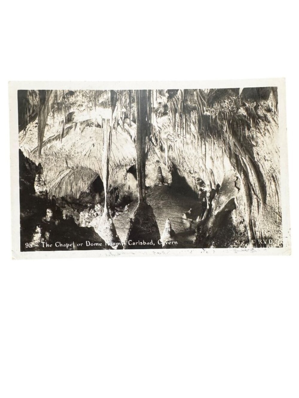 Vtg 1948 Carlsbad Caverns Postcard The Chapel Dome Room Mailed From New Mexico